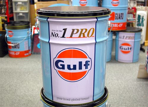 Gulfオイル缶スツール【Gulf No.1 （A-type）】